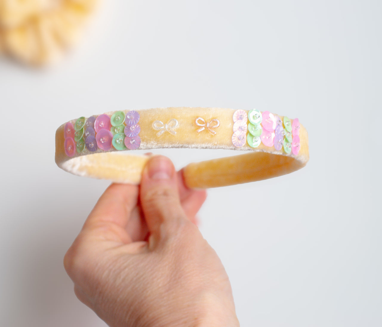 Embellished Butter Yellow Headband