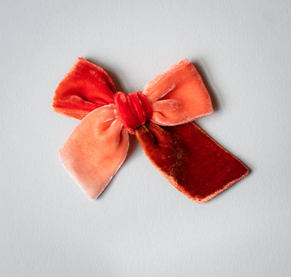 Earths & Reds | Hand-Dyed Velvet Bows
