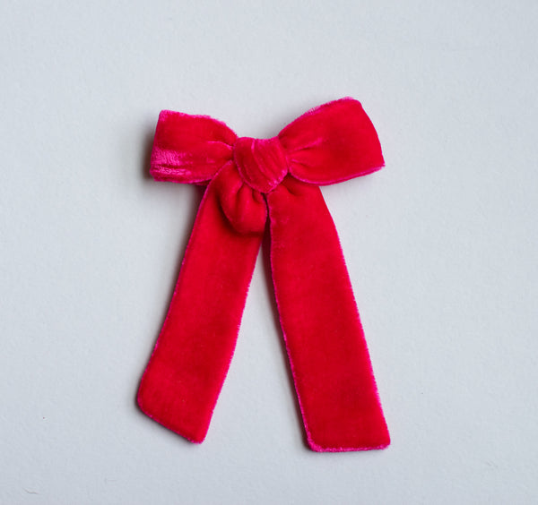 Passion Red | Velvet Bows & Headbands