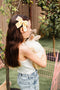 Embellished Butter Yellow | Velvet Bows