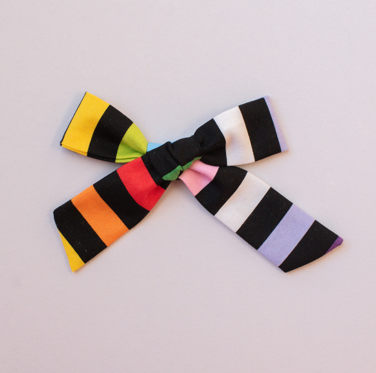 Black & Rainbow | vintage fabric bows