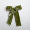 Olive Green | Velvet Bows
