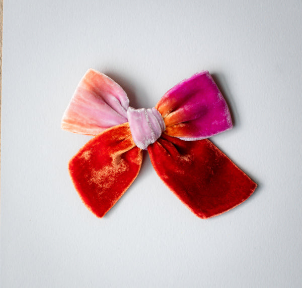 Earths & Pinks | Hand-Dyed Velvet Bows