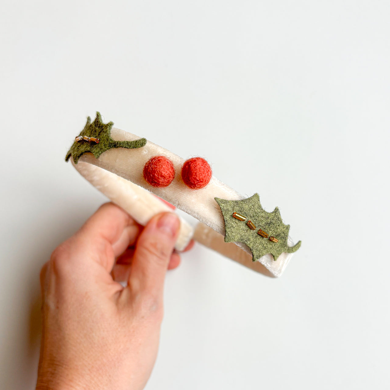 Holly | Brick Felt Embellished Headbands