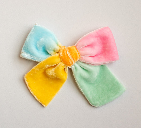 The Matching Bow | Multicolor Velvet Bow