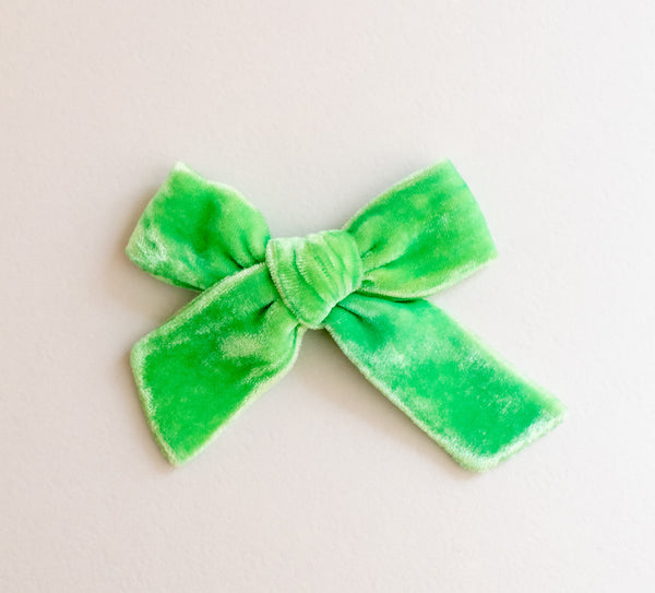 Apple Green | Velvet Bows & Headbands