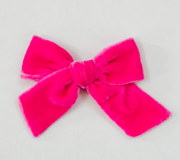 Hot Pink | Velvet Bows & Headbands