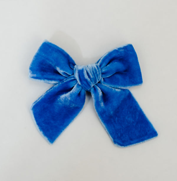 Classic Blue | Velvet Bows & Headbands