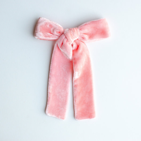 Salmon | Hand-Dyed Velvet Bows