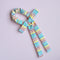 Rainbow Seersucker Bow Scrunchie