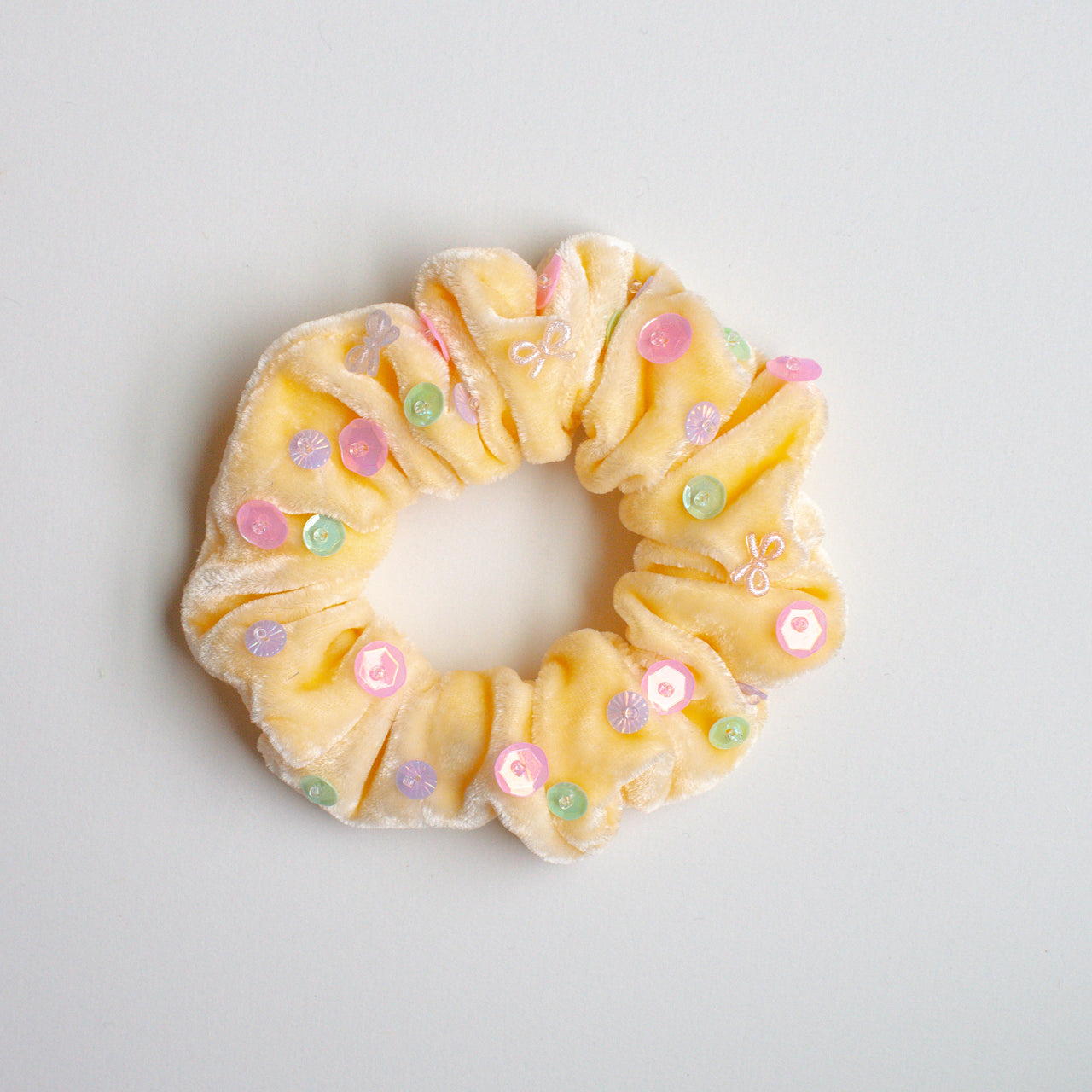 Embellished Butter Yellow | Scrunchies