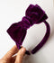 Plum | Hand-dyed Velvet Bows & Headbands