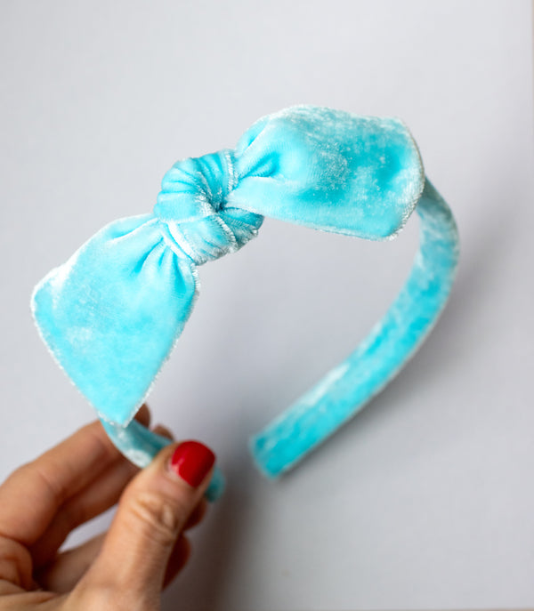 Glacier Blue | Velvet Bows & Headbands