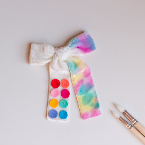 Watercolor Palette | Hand-Dyed Velvet Bows