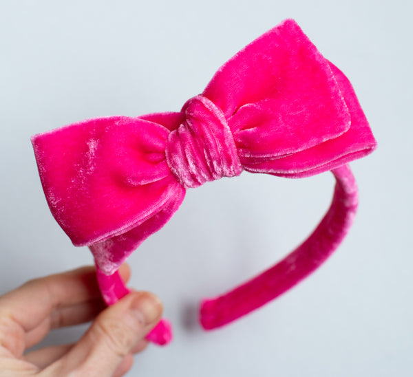 Radiant Pink | Velvet Headbands