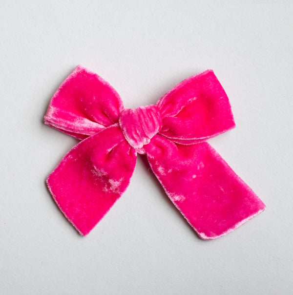 Radiant Pink | Velvet Bows & Headbands