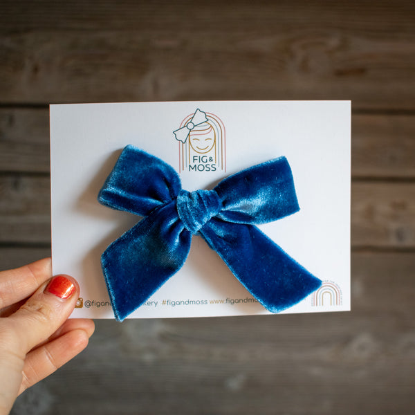 Cobalt Blue | Velvet Bows