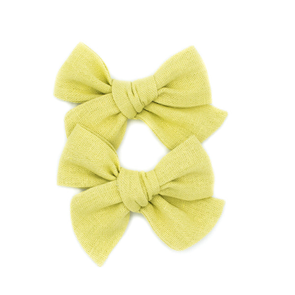 Lime | Linen Bows