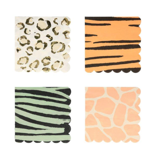 Safari Animal Print Small Napkins