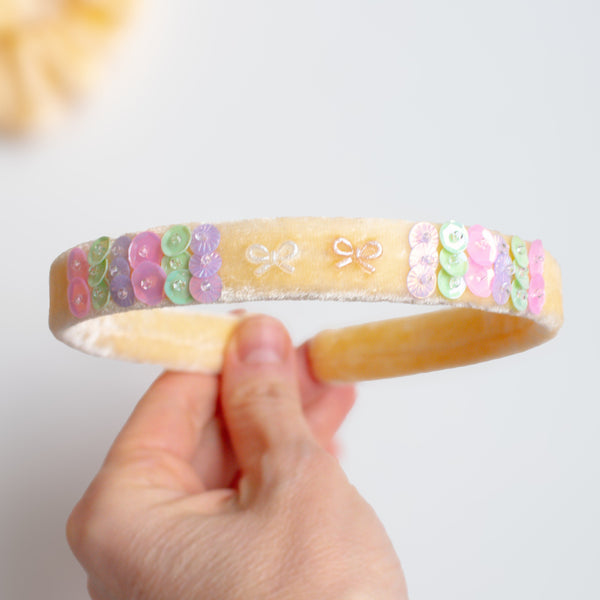 Embellished Butter Yellow Headband