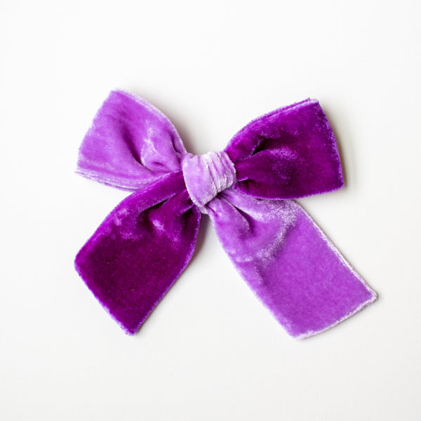 Grape | Hand-dyed Velvet Bows