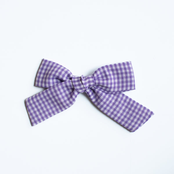 Petite Purple Check | Vintage Bows