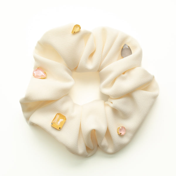 Opaque Cream with Gems | Scrunchies
