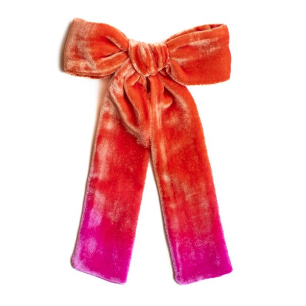 Pink Orange | Velvet Bows