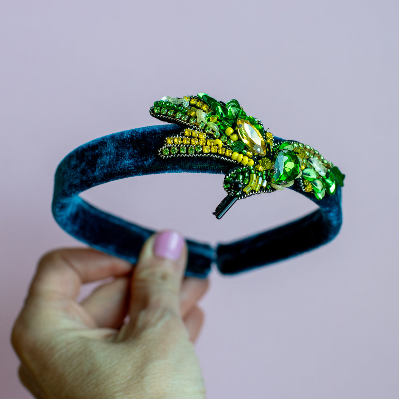 Green Hummingbird | Beaded Bird Headbands