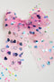 Rainbow Hearts | Pink Tulle Bows