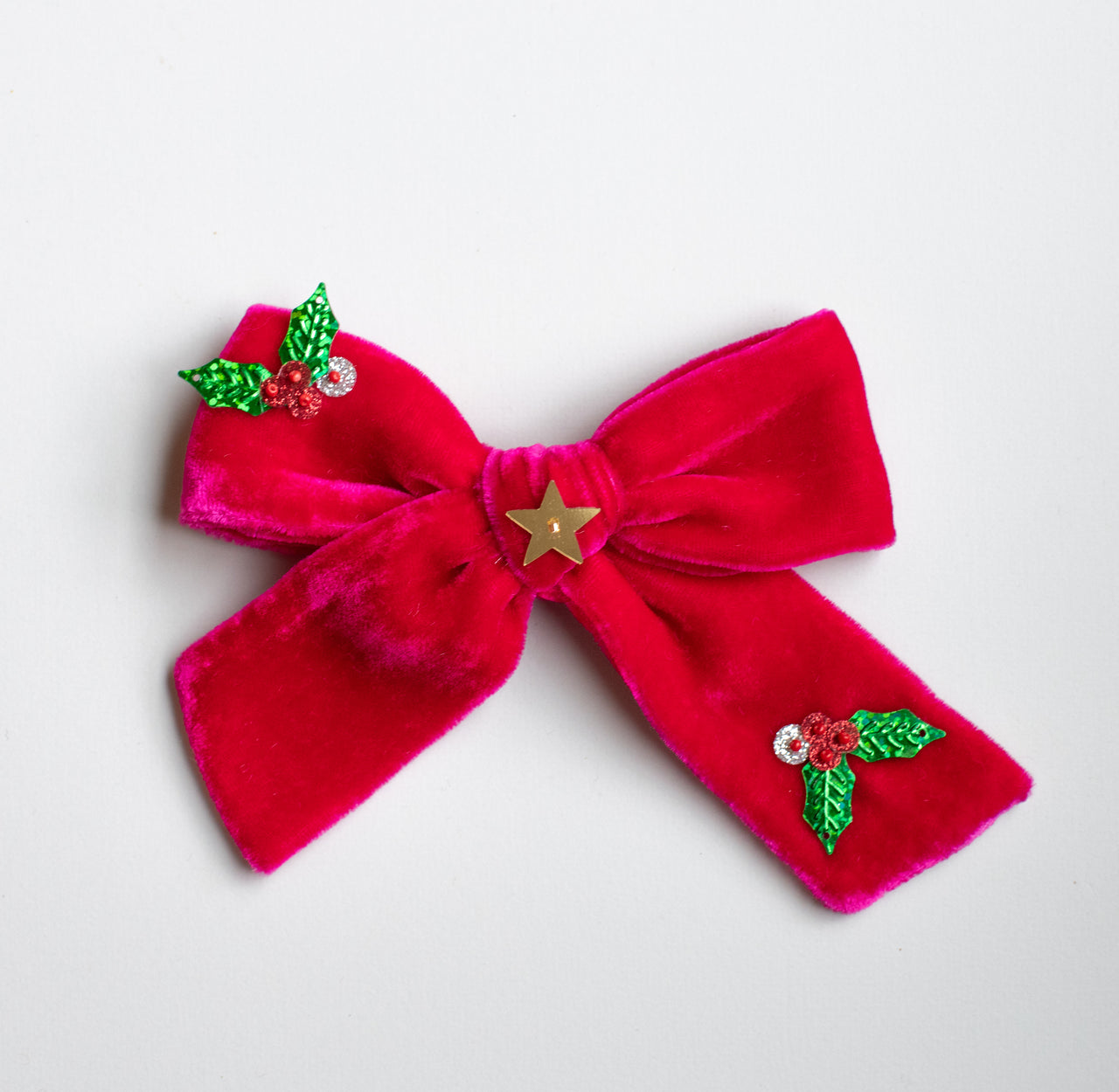 Holly on Fuchsia Red | Embellished Bows