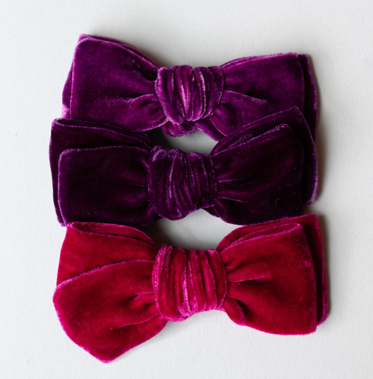 Plum | Hand-dyed Velvet Bows & Headbands