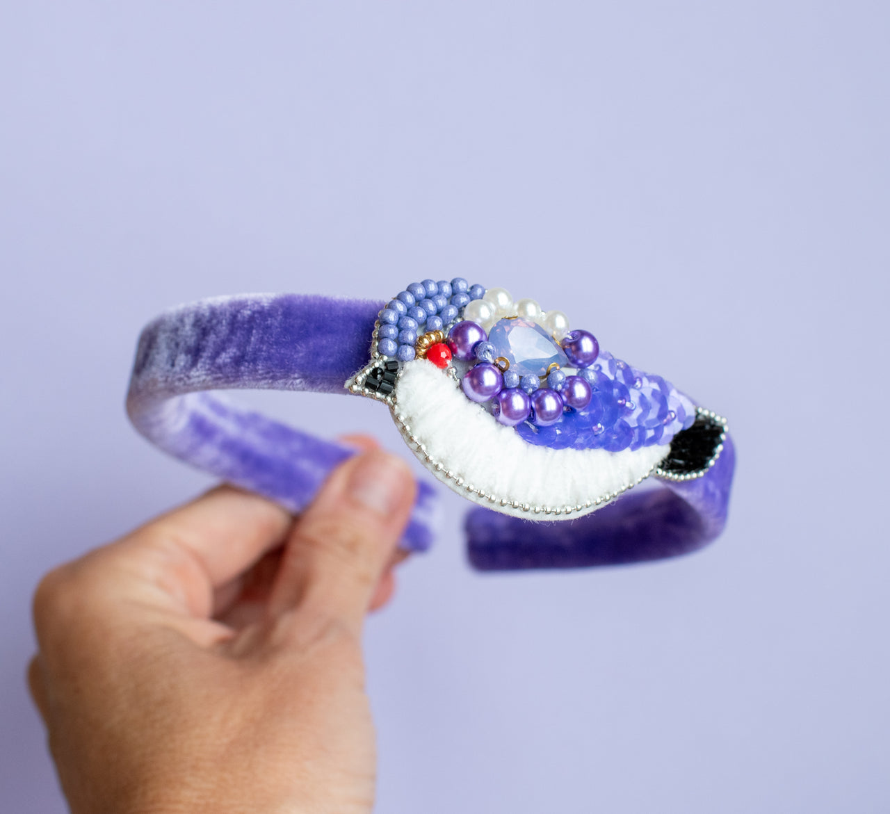 Little Purple Bird | Beaded Bird Headbands