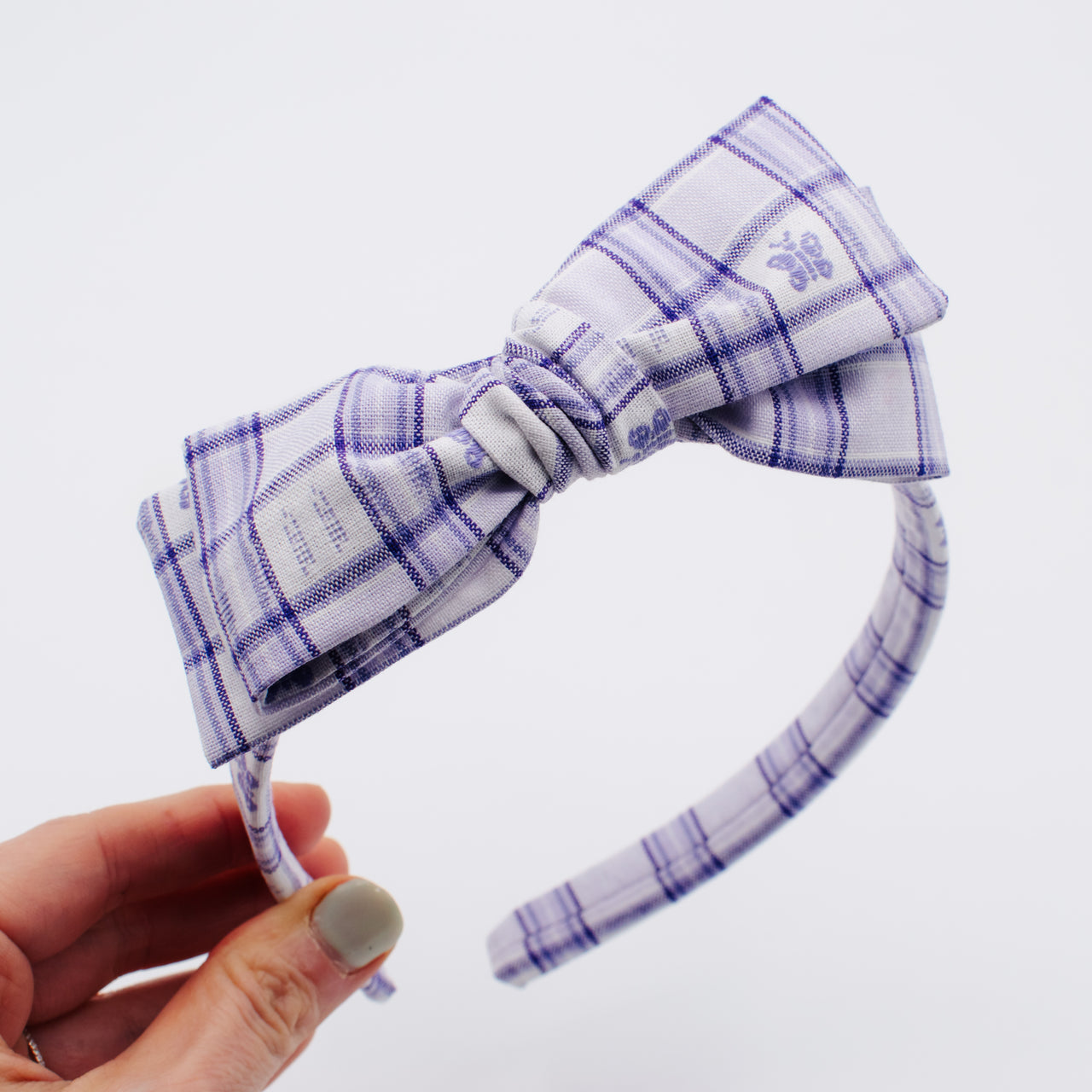 Purple Plaid with Butterflies | vintage headbands