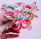 Braided neon hair ties