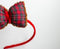 Red Plaid | Teddy Bear Headbands