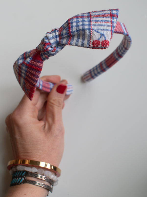 Cherry Plaid | Headbands