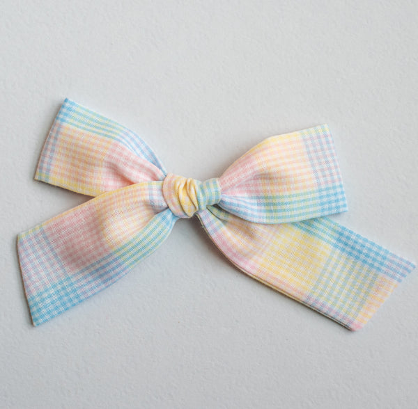 Pastel Plaid | vintage fabric bows