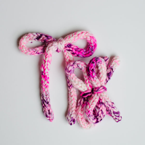 Pink Cloud | twisted yarn bows