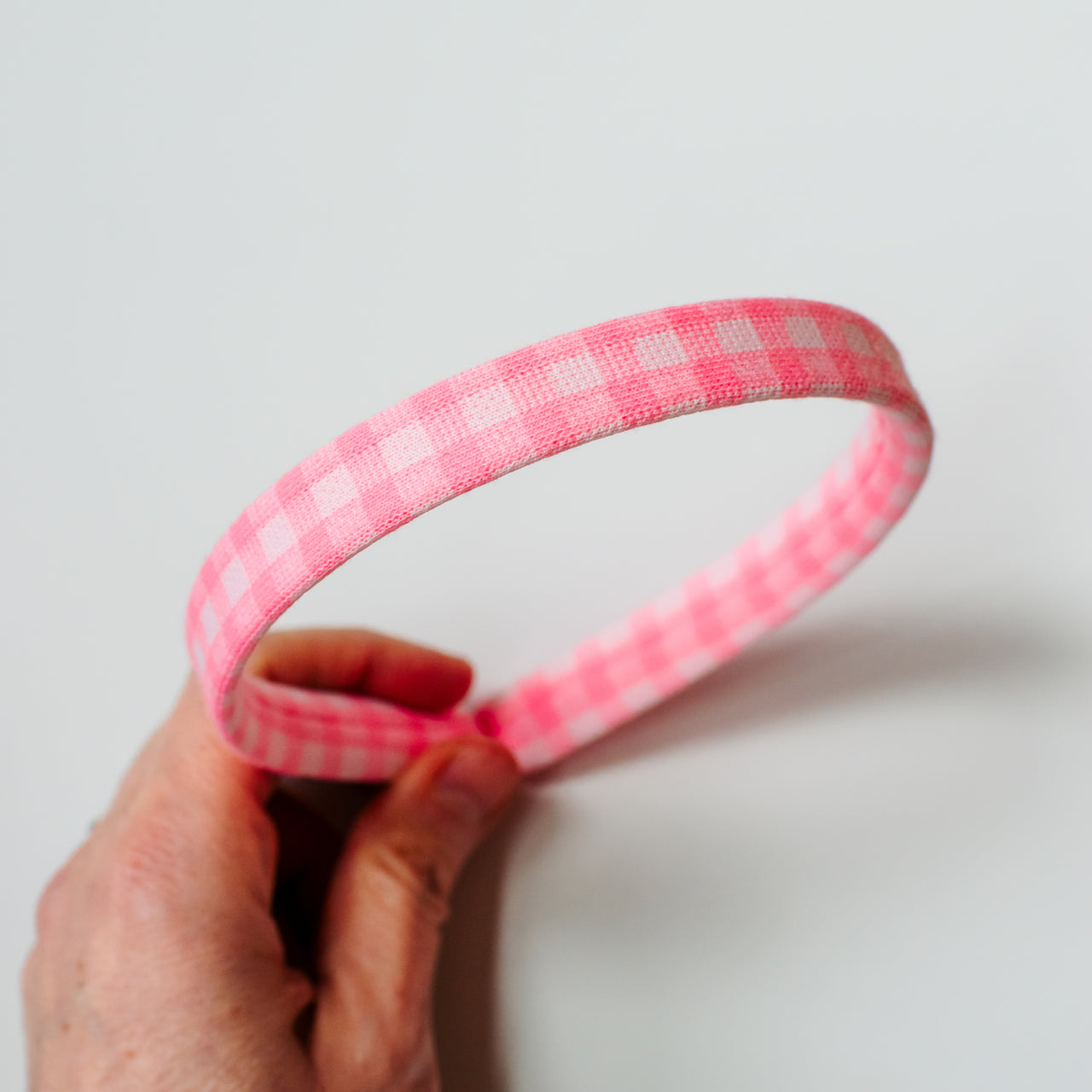 Neon Pink Knit Check | Headbands