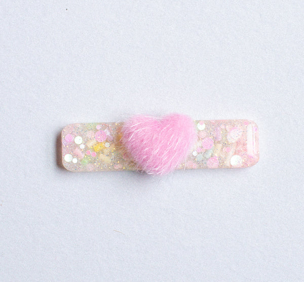 Fuzzy Pink Heart | clips