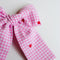 Heart-Embroidered Pink Gingham