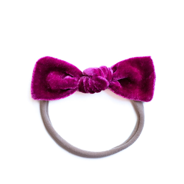 Maroon | Velvet Baby Bows