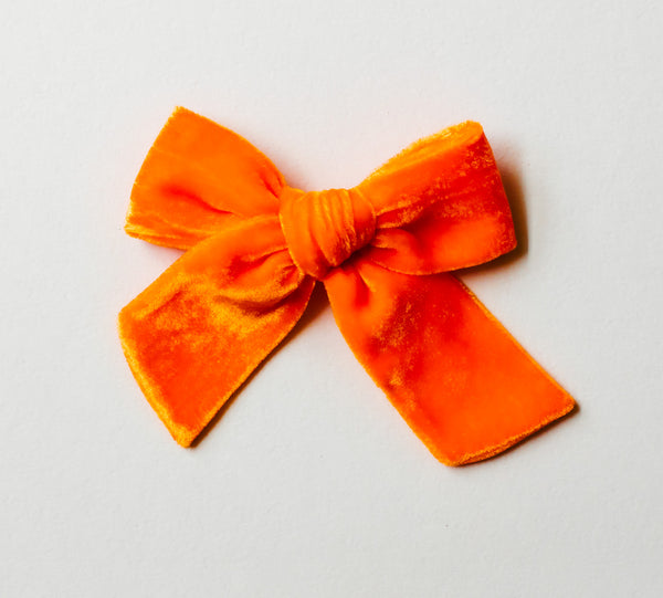 Bright Orange | Velvet Bows & Headbands