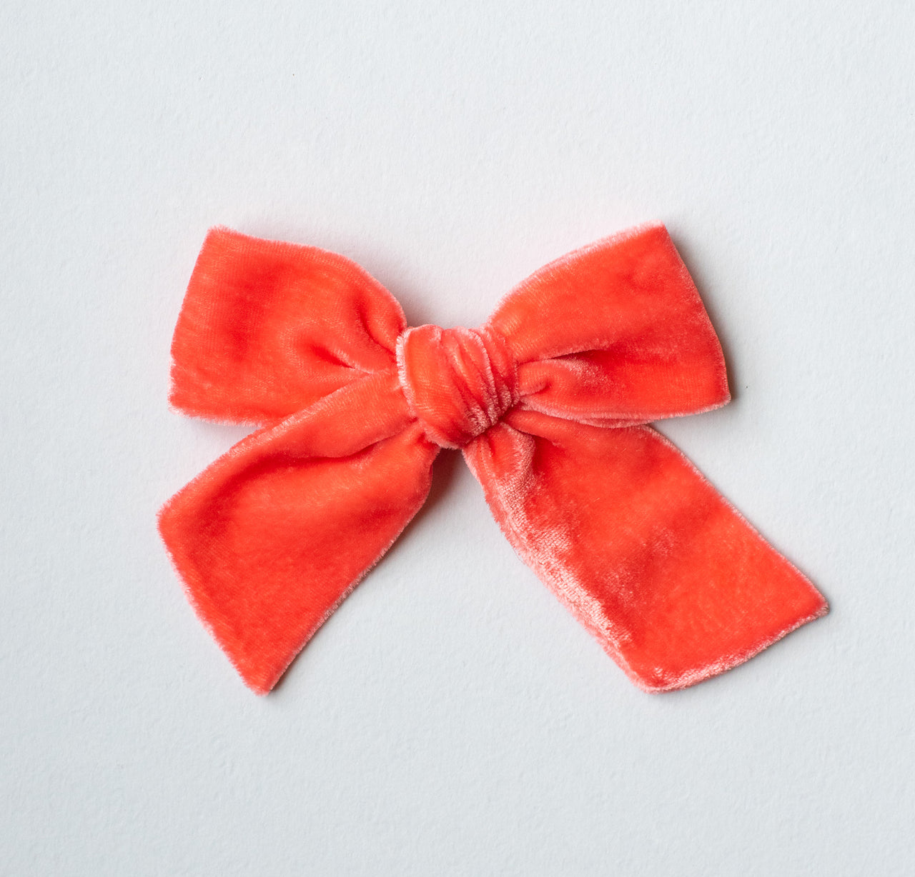 Coral Pink | Velvet Bows & Headbands