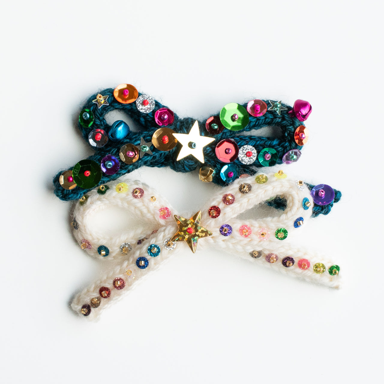 Festive Knitted Bows