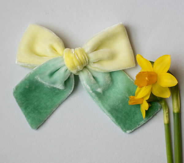 Daffodil | Multicolor Velvet Bow