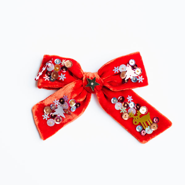 Persimmon | Embellished Bows