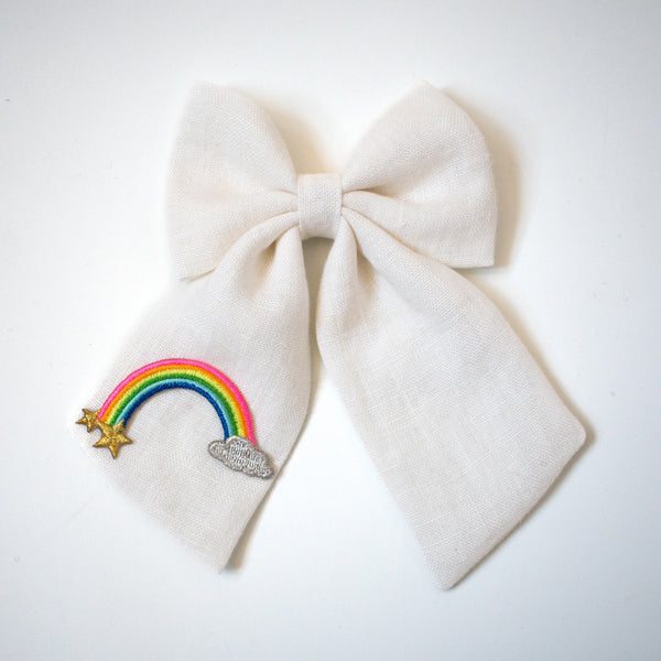 Rainbow Patch | Linen Sailor Bows