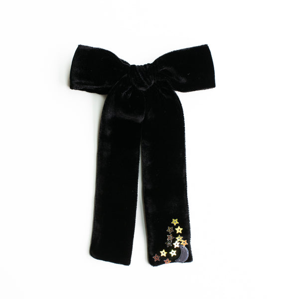 Starry Black | Velvet Bows & Headbands